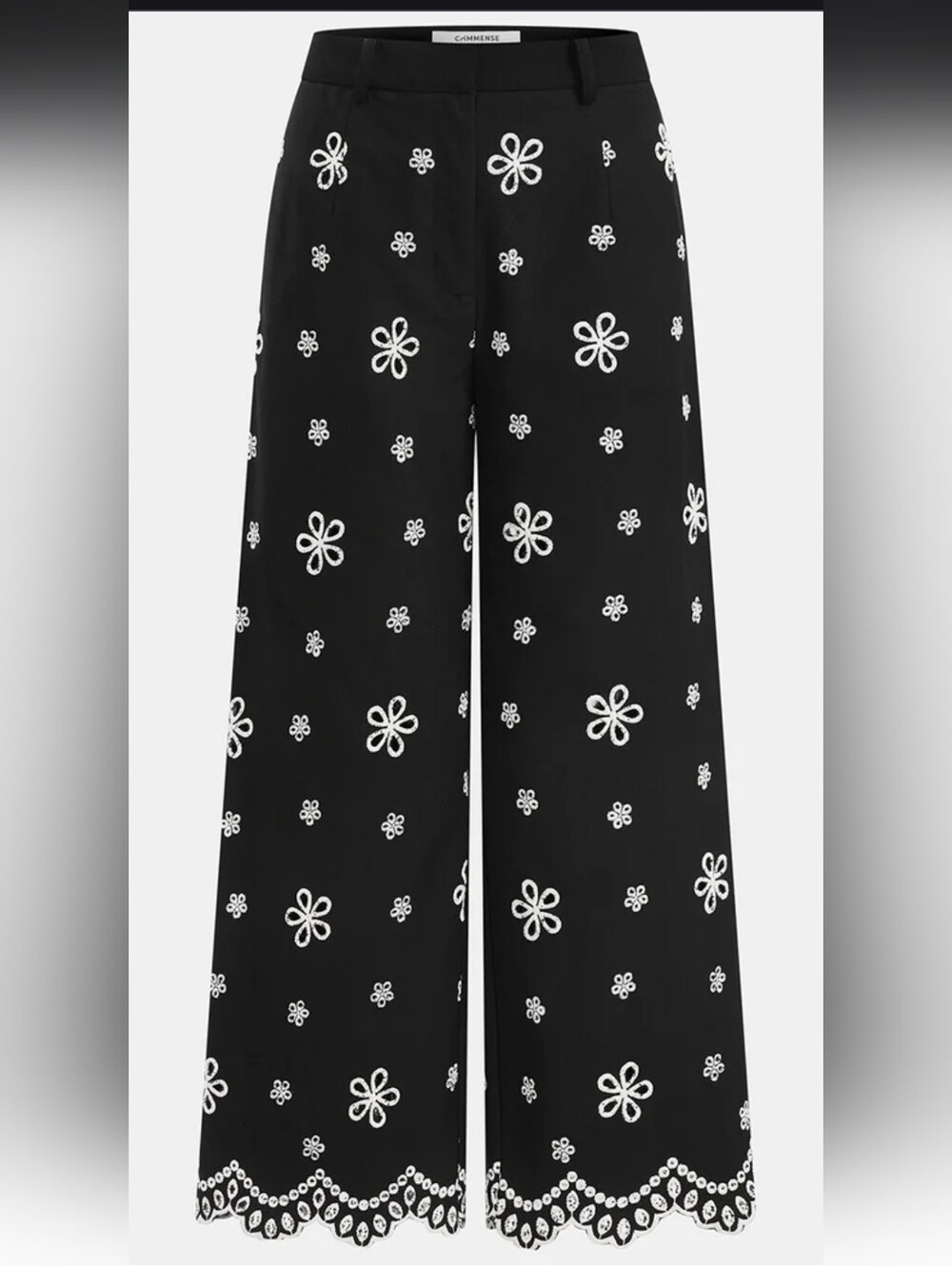 Commense Embroidered Floral Cotton Top & Pants Set - Picture 4 of 5